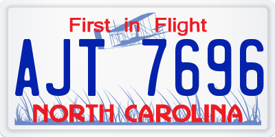 NC license plate AJT7696