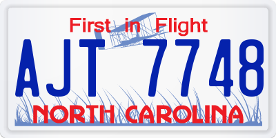 NC license plate AJT7748