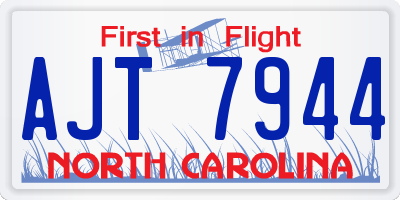 NC license plate AJT7944