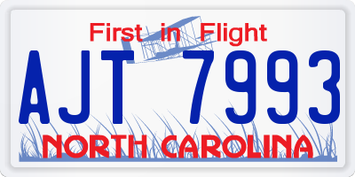 NC license plate AJT7993