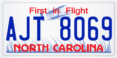 NC license plate AJT8069