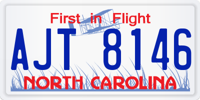 NC license plate AJT8146