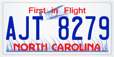 NC license plate AJT8279