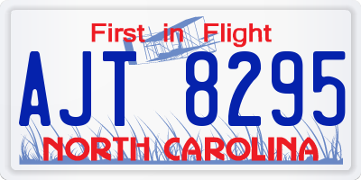 NC license plate AJT8295