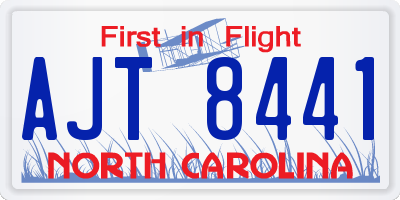 NC license plate AJT8441