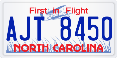 NC license plate AJT8450