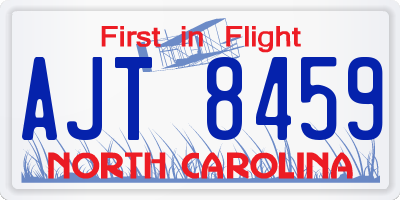 NC license plate AJT8459