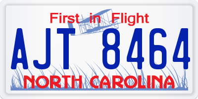 NC license plate AJT8464