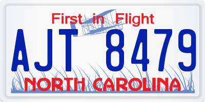 NC license plate AJT8479