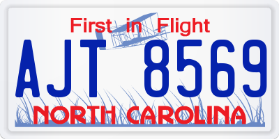 NC license plate AJT8569