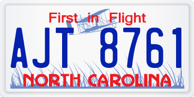 NC license plate AJT8761