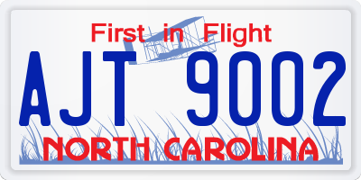 NC license plate AJT9002