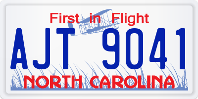 NC license plate AJT9041