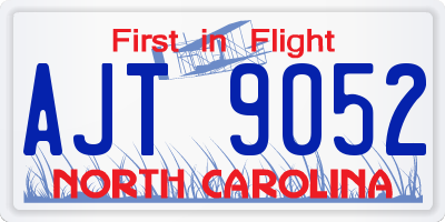 NC license plate AJT9052
