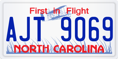 NC license plate AJT9069