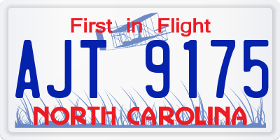 NC license plate AJT9175