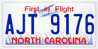 NC license plate AJT9176