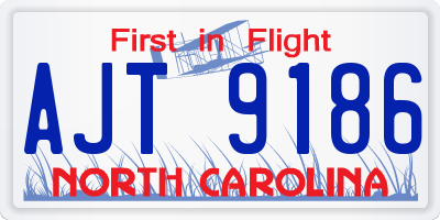 NC license plate AJT9186