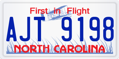 NC license plate AJT9198