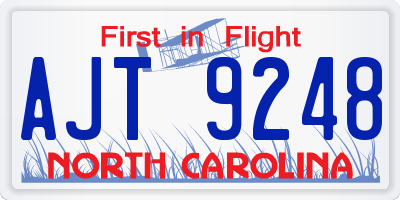 NC license plate AJT9248