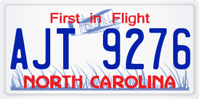 NC license plate AJT9276