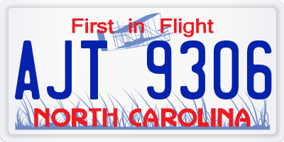 NC license plate AJT9306