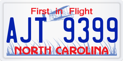 NC license plate AJT9399
