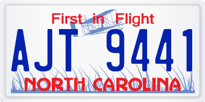 NC license plate AJT9441