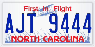 NC license plate AJT9444