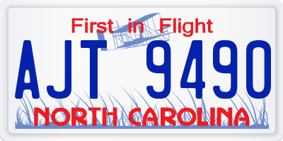 NC license plate AJT9490