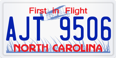 NC license plate AJT9506