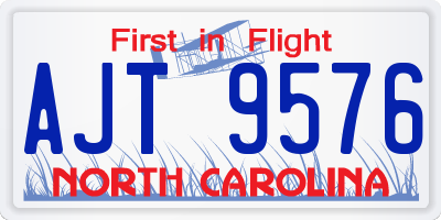 NC license plate AJT9576