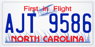 NC license plate AJT9586