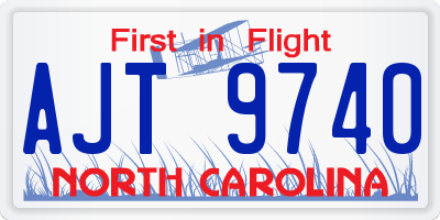 NC license plate AJT9740