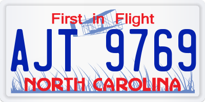 NC license plate AJT9769