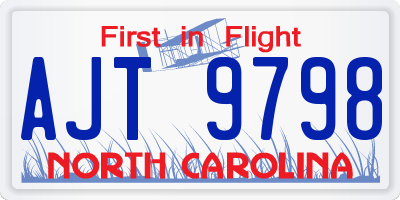 NC license plate AJT9798