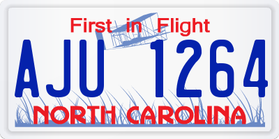 NC license plate AJU1264