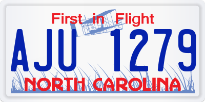 NC license plate AJU1279