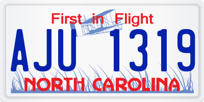 NC license plate AJU1319