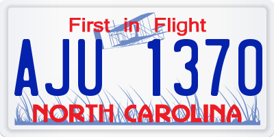 NC license plate AJU1370