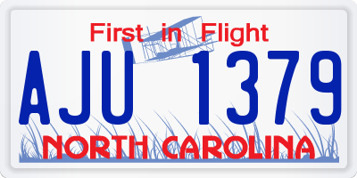 NC license plate AJU1379
