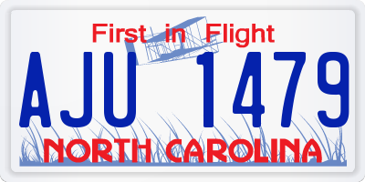 NC license plate AJU1479