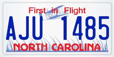 NC license plate AJU1485