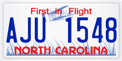 NC license plate AJU1548
