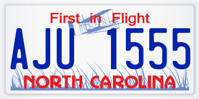 NC license plate AJU1555