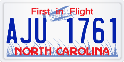 NC license plate AJU1761