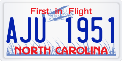 NC license plate AJU1951