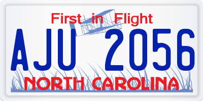 NC license plate AJU2056
