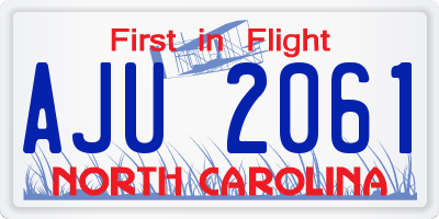 NC license plate AJU2061