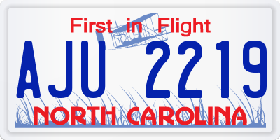 NC license plate AJU2219